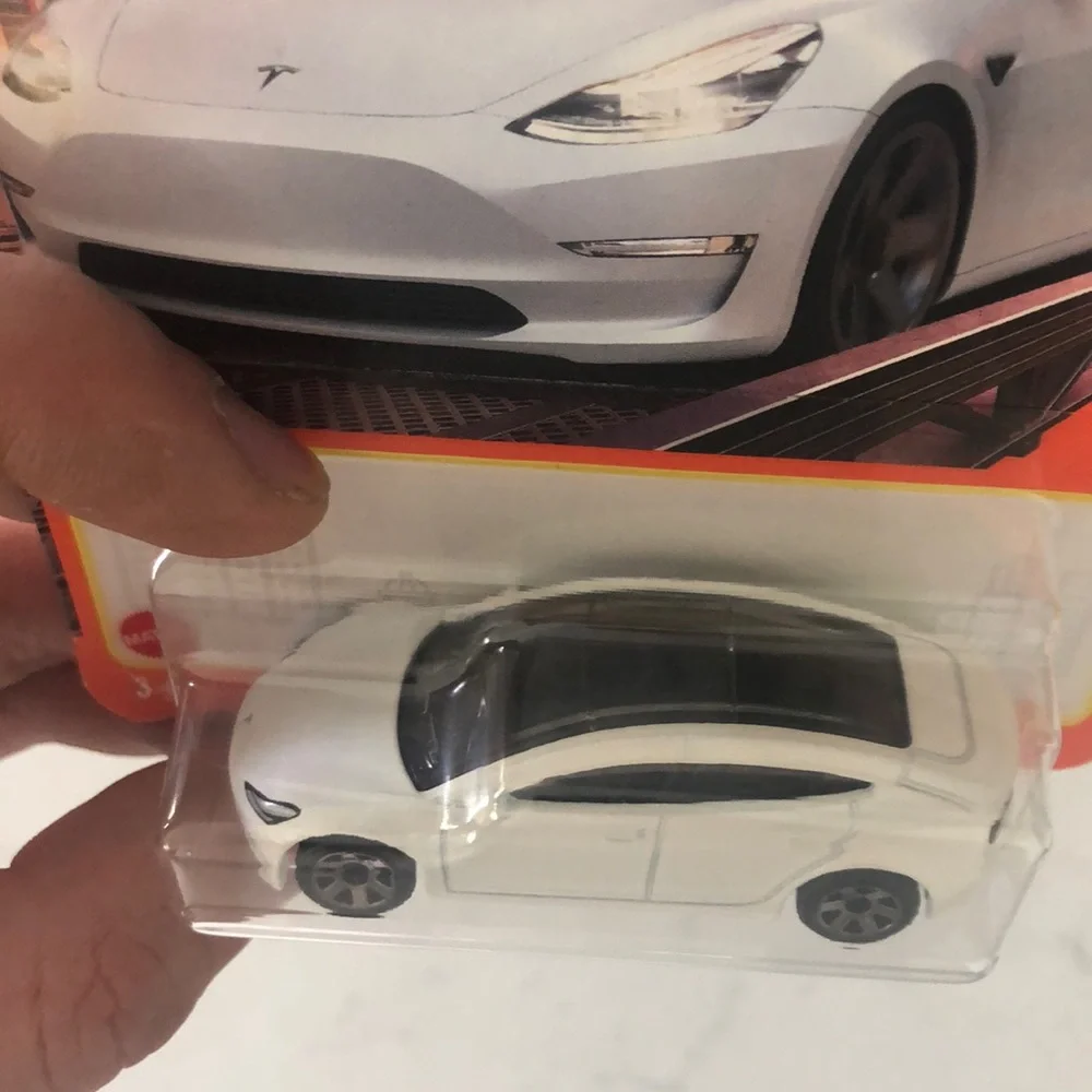 Matchbox White Tesla Model 3 Toy Car